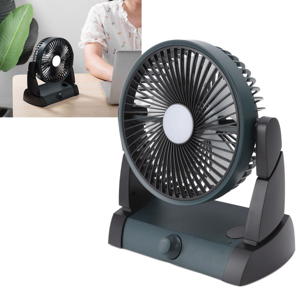 USB Small Desk Fans 2 s LED Silent 5000mAh Battery Re able Portable Desk Fan for Outdoor Camping