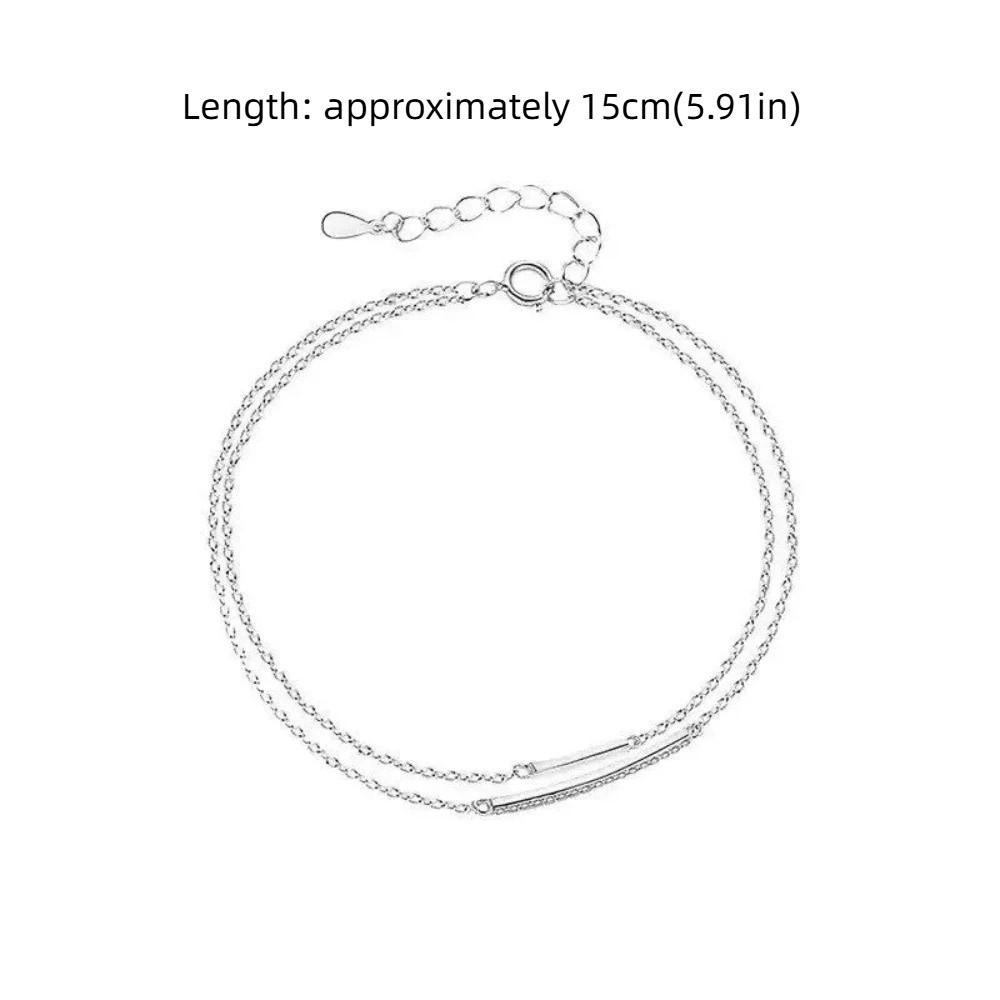 Lightweight Zircon Chain Bracelet Silver Color Pulseras Mujer Sweet Silver Bracelet Women