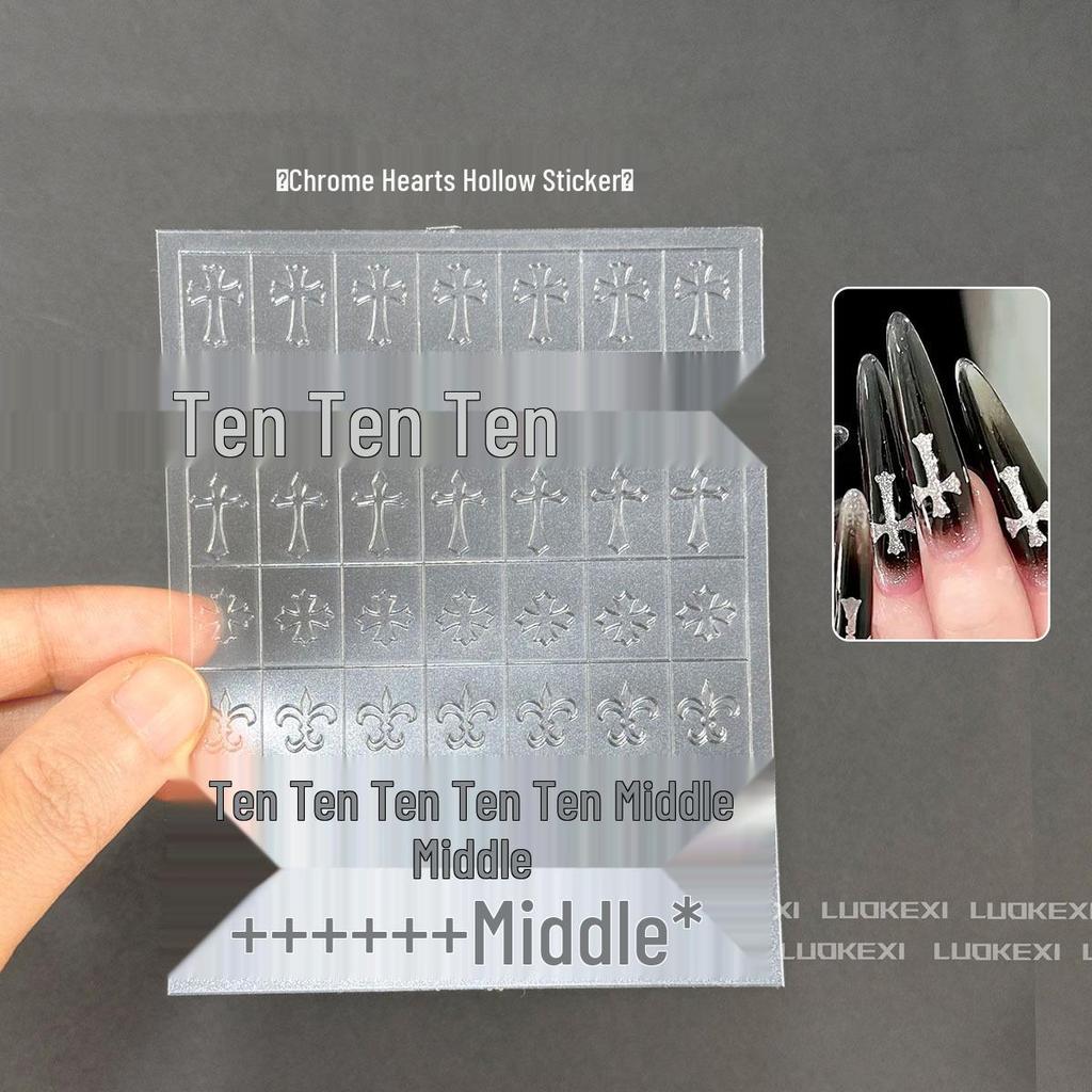Autocollants Transparents Creux pour Nail Art: Étoiles, Rayons, Papillons, Cœurs, Colle à Patte, Pochoirs de Peinture en Spray
