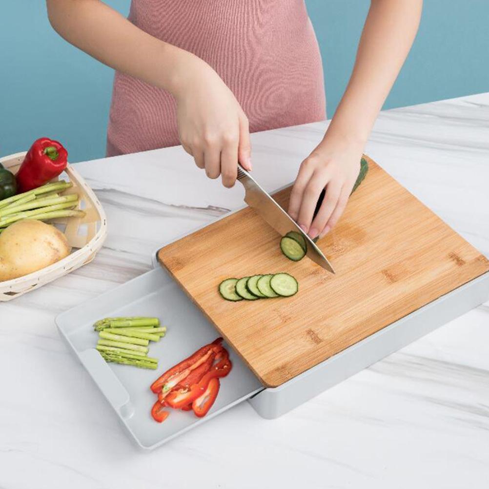 Drawer Cutting Board Bamboo Plastic Organizer Drawers Multifunction Wooden Kitchen Tool Chopping Boards