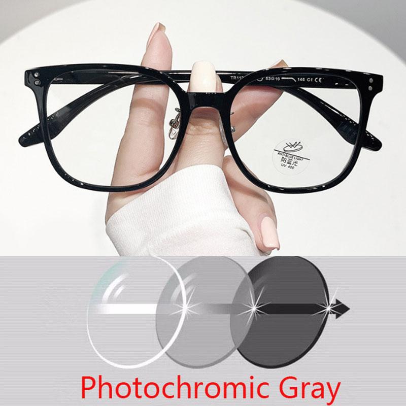 Oversize Square TR90 Frame Rivet Myopia Spectacles With Cylinder 0 -0.5 -0.75 To -6.0 , Hyperopia +0.5 To +6.0