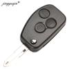 jingyuqin 10pcs VAC102 Ne72 Modified Key Shell For Renault Dacia Modus Logan Clio Espace Nissan 2/3BTN Flip Remote Fob Case