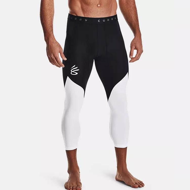Under Armour Basketball Sports Breathable Compression Three-Quarter Pants Men Bottoms Black 1362586-001