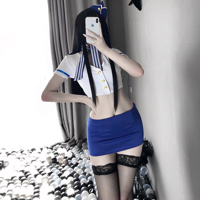 Sexy Role Play Costume: Flight Attendant, Policewoman, Secretary Uniform