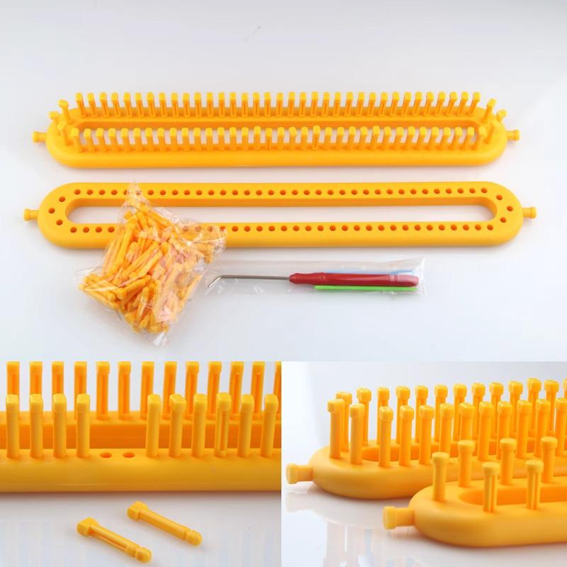 Set de instrumente de tricotat DIY: Mașină de tricotat cu dinți fini pentru eșarfe și pulovere.