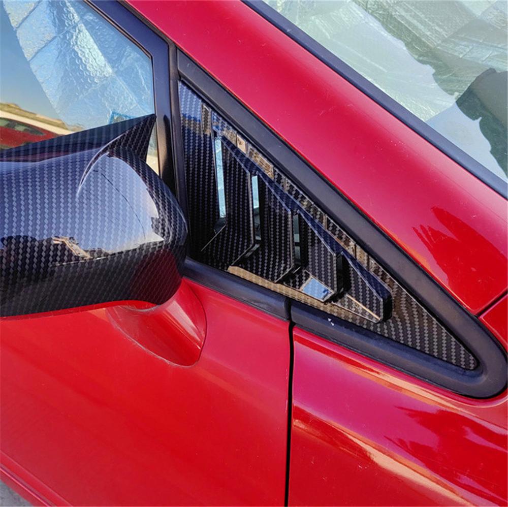 For 06-11 Honda Civic Front Quarter Window Louver Shutter Trims Carbon Fiber ABS