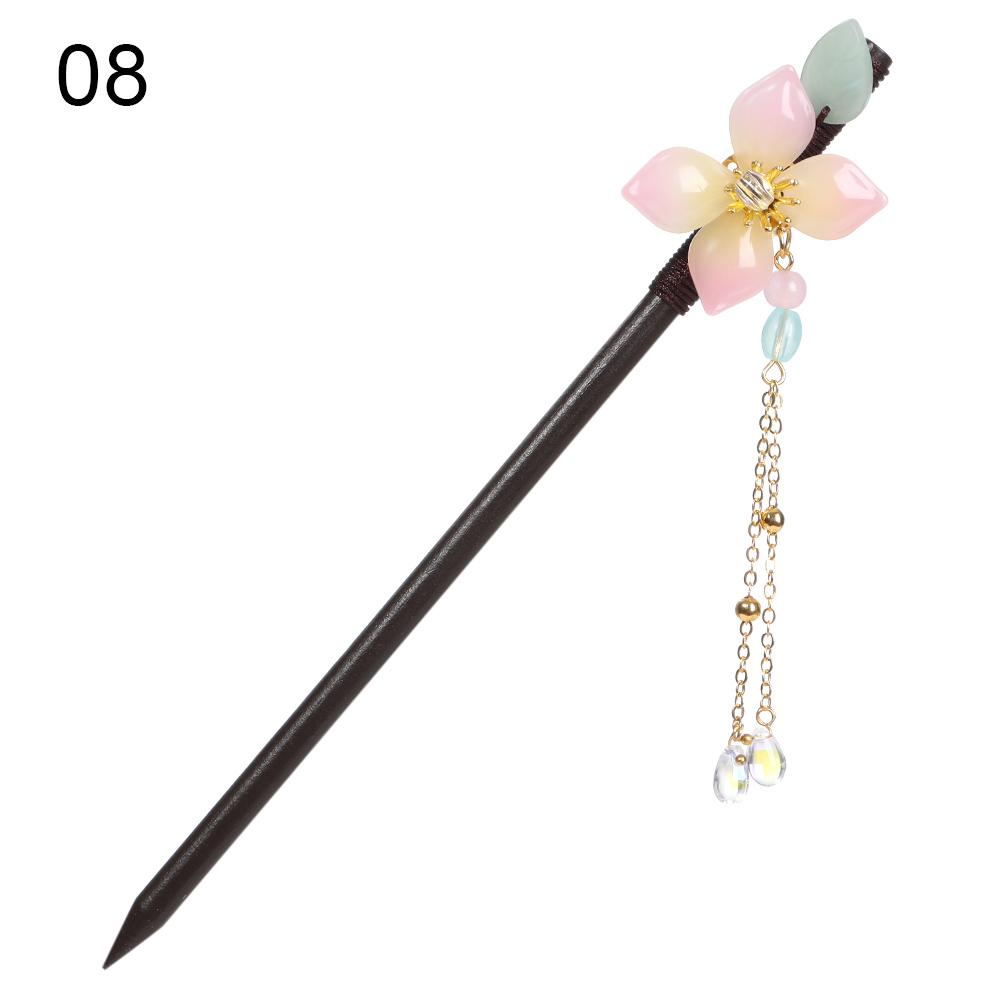 Ebony Tassel Retro Style Flowers Chopstick Hair Sticks Hair Styling Tools Hair Accessories Hairpin
