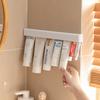 Wall Mounted Toothpaste Squeezer Holder for Bathroom Storage No Drilling Installation for Face Wash and Toothpaste Organizer Shelf