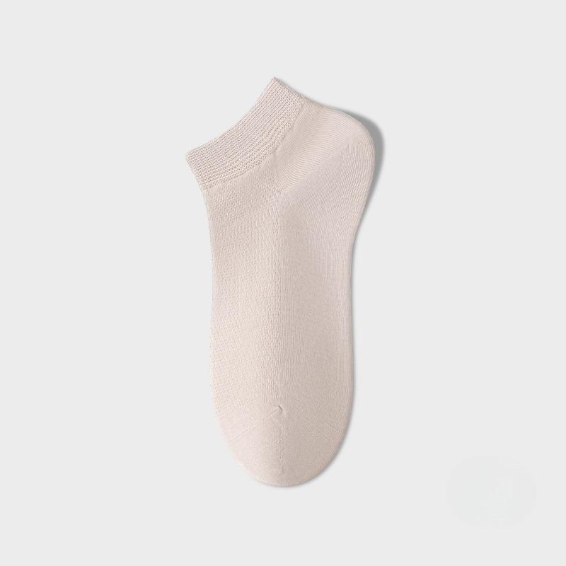 Men's Summer Thin Mesh Anti-odor, Sweat-absorbing and Breathable Boat Socks, Summer Low-top Boneless Pure Cotton Short Socks