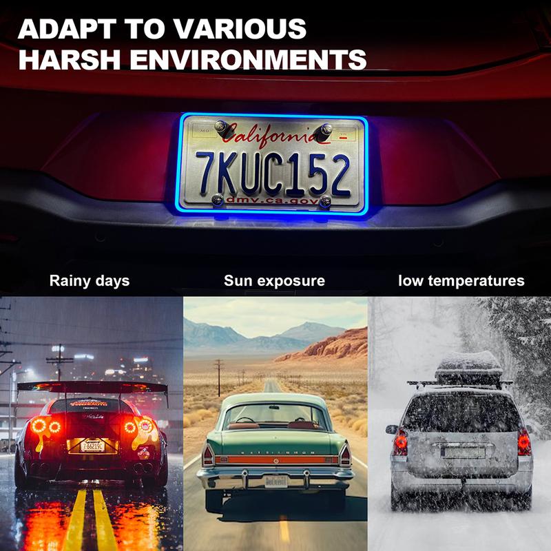License Plate Light Universal Trim for Tesla Model 3 Model Y 2017- Highland 2024 Juniper 2025 Led Proposal Decor Accessories