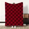Jirai Kei Plaid Throw Soft Flannel Blanket Warm Knee Skin-Friendly Throw For Sofa Office Bed Traveling Winter Oversize