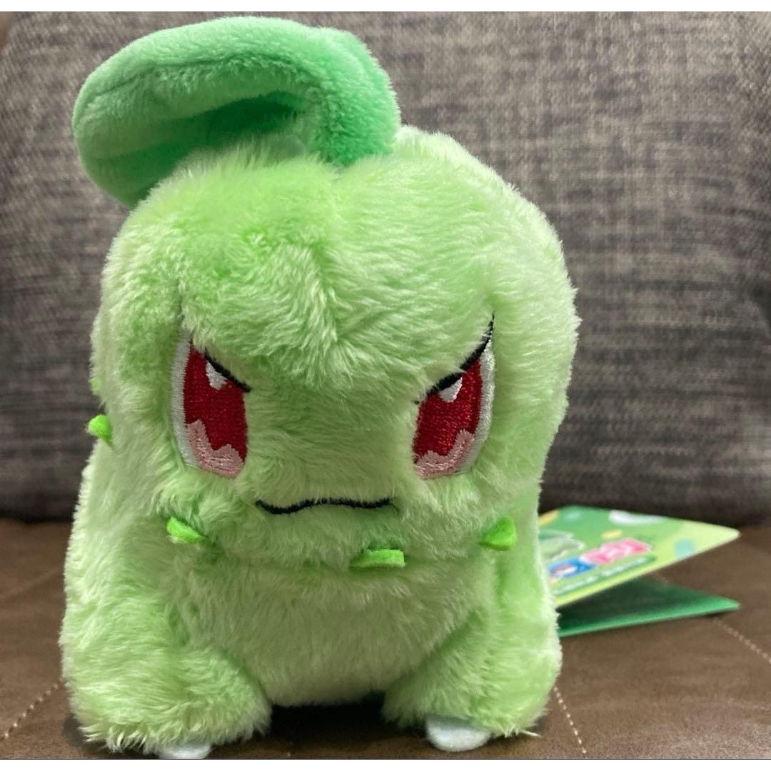 Overseas limited Pokemon Center plush toy official product Chikorita Shanghai