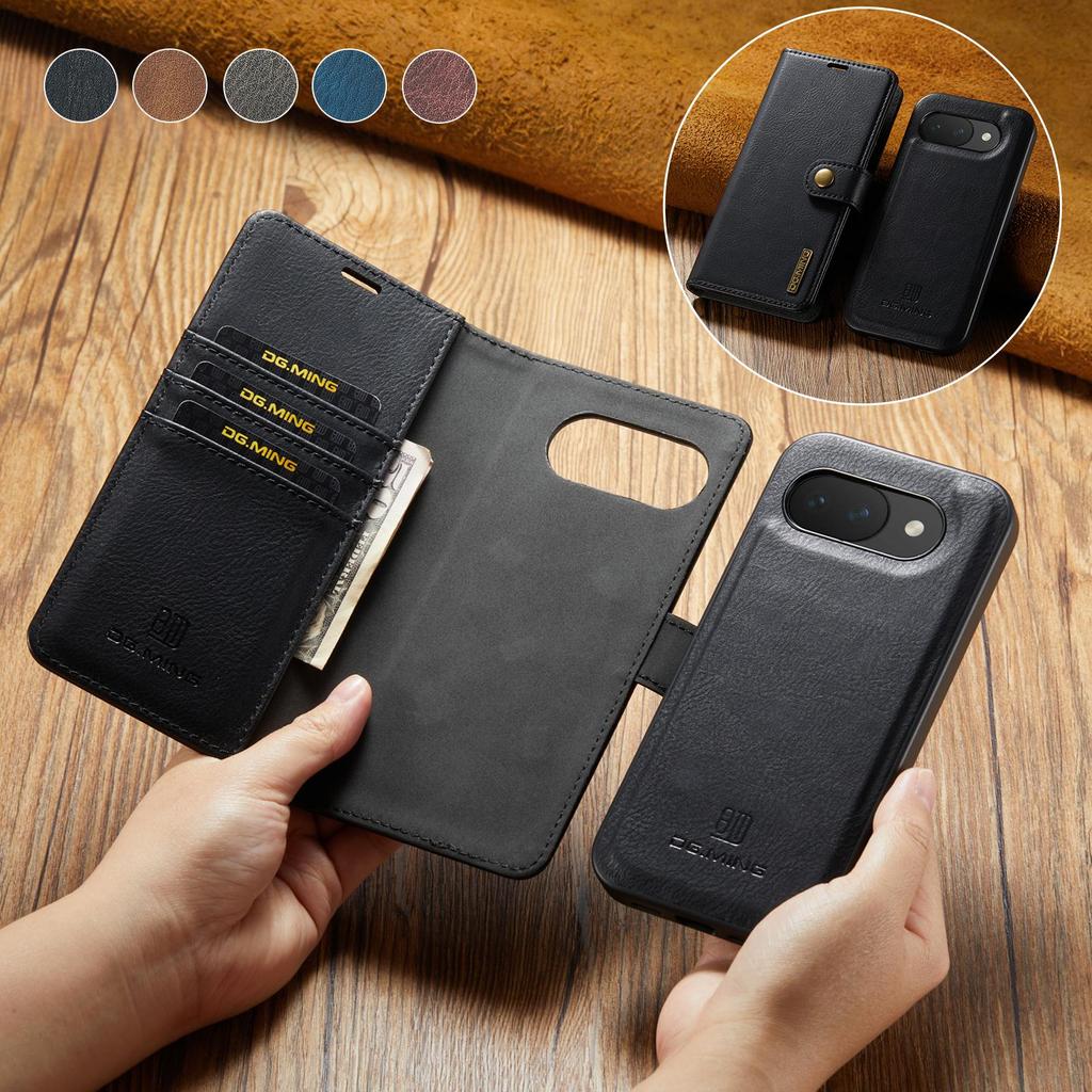 Funda tipo cartera magnética extraíble 2 en 1 Para Google Pixel 7 8 9 10 Pro XL 7A 8a 9a 10a Ranuras para Tarjetas Soporte Cubierta Trasera del Teléfono