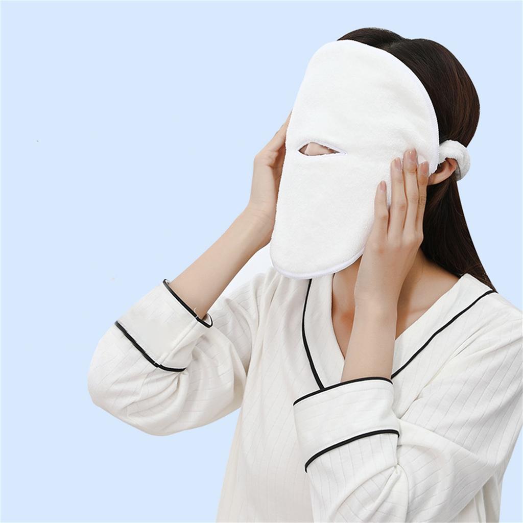 Hot Compress Facial Steam Towel Home Beauty Salon Reusable Moisturizing Skin Care Face Towel 3 Hole