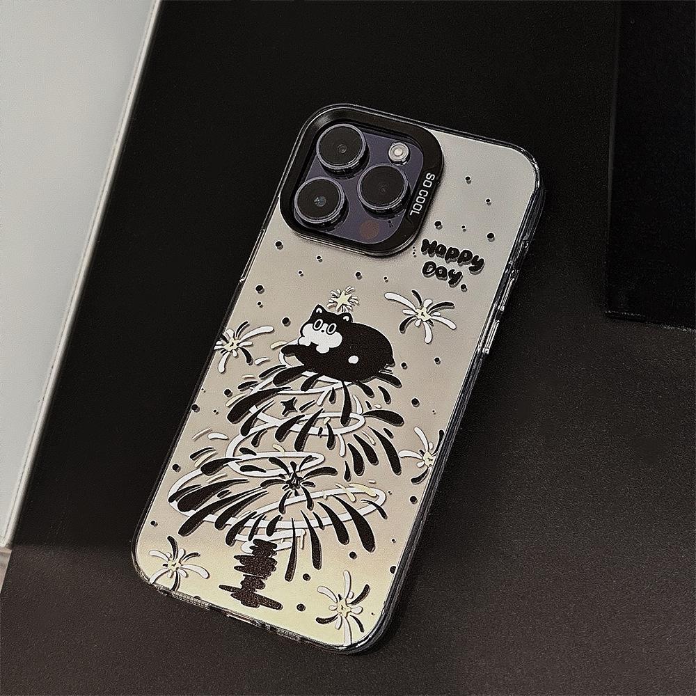 Applicable To Iphone14Promax Fireworks Christmas Tree 16 Mobile Phone Case 12 Apple 13 High End Sense 11 Creative 14 Hard