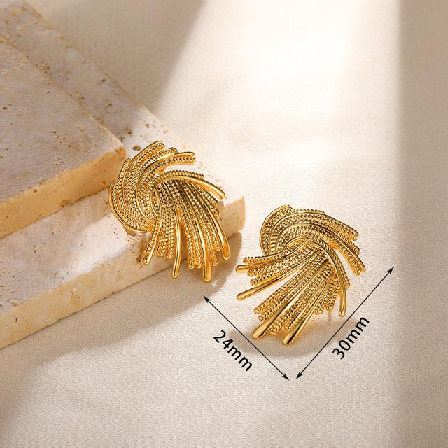 

Классические серьги-гвоздики с листьями гинкго, простые серьги-гвоздики из нержавеющей стали золотого цвета для женщин, изысканные модные украшения для пирсинга, подарок для девочек