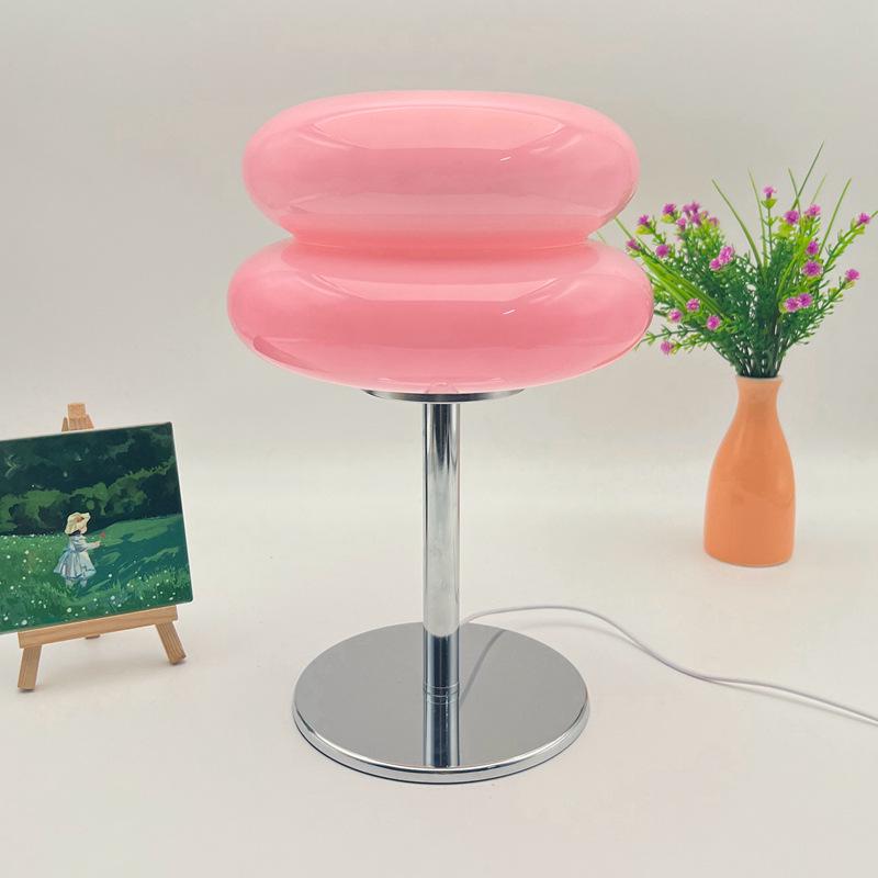 Heart Glass Table Lamp: Simple Living Room Decor & Ins Lollipop Projector