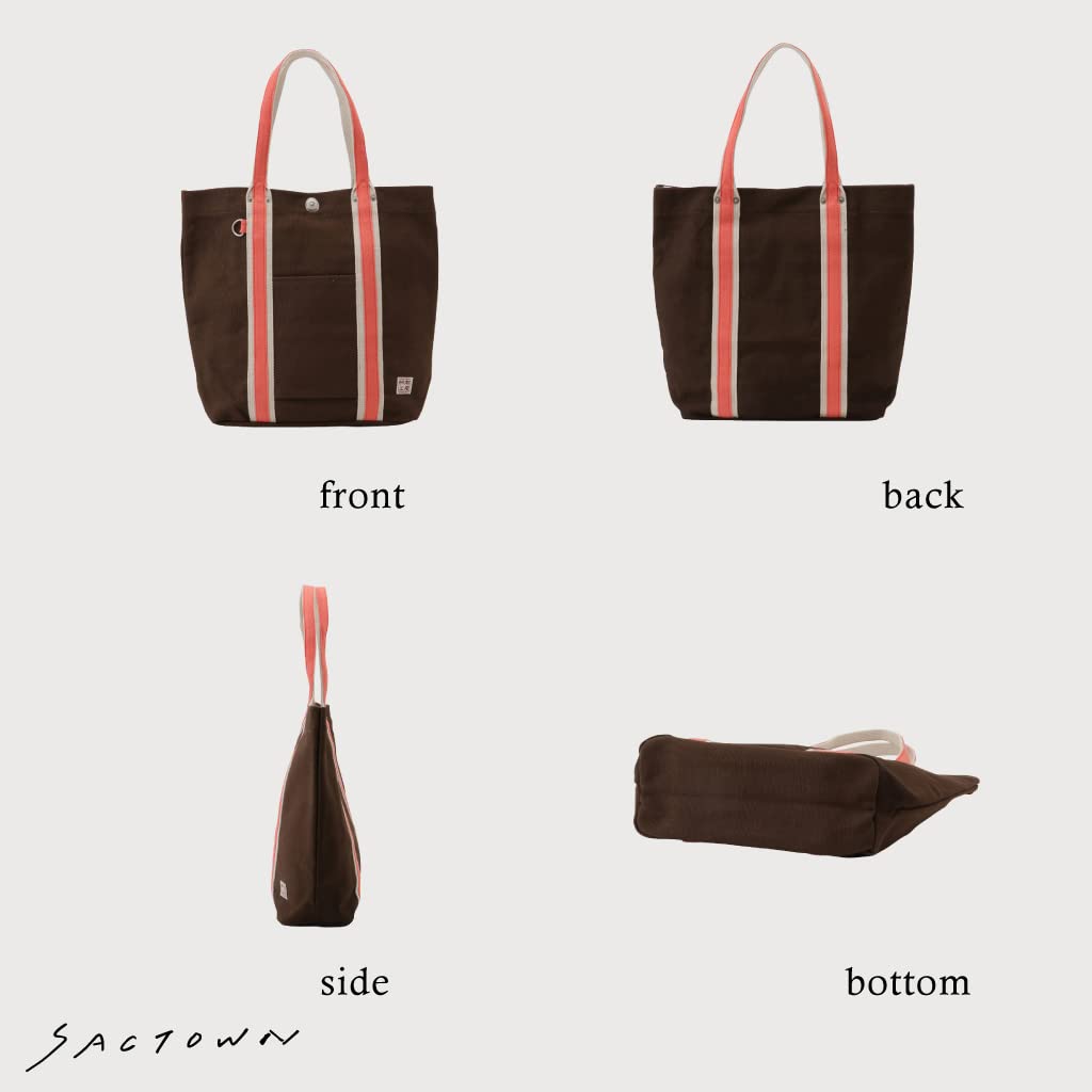 Hanpu Kobo Tote Bag Large Canvas LINE 3J45 Beige [A4 Size, Capacity, Tote, Tote, Canvas] (Brown)