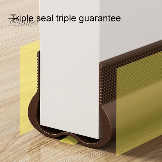 PVC Door Sweep Adhesive Cuttable Under-Door Weather Stripping Exterior Interior Door Seal Noise Dust Stopper Door Bottom Gap Filler Sealing Strip