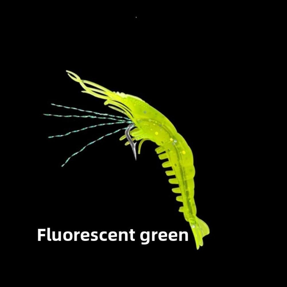 10 Stück Meeresangeln Garnele Kunstköder Weichhaken Wurm Silikon Neuer Stil Garnele Köder