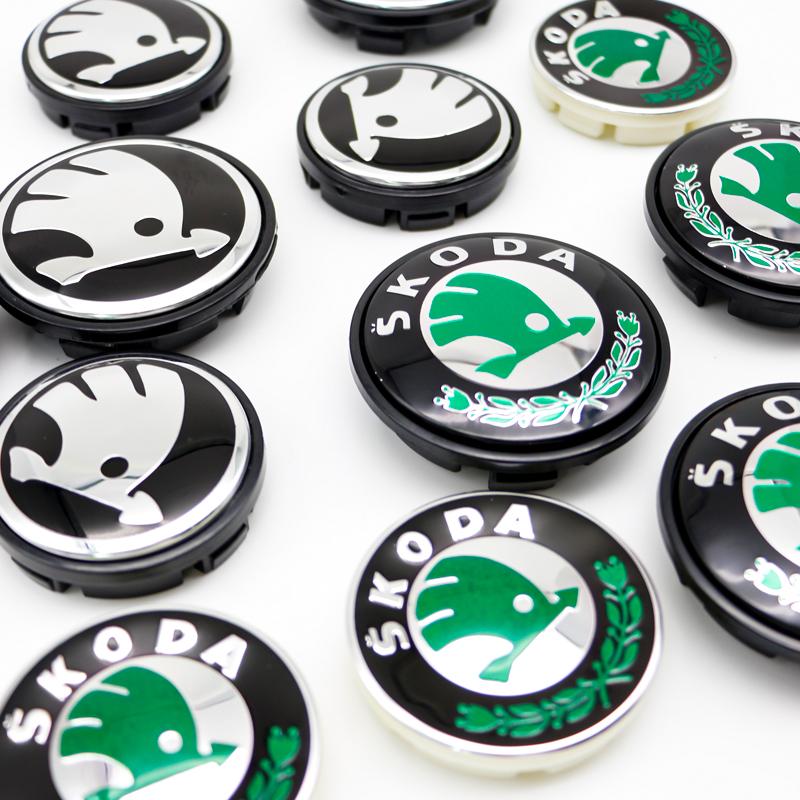 For Skoda 56mm/65mm Car Wheel Center Hub Caps Logo Rapid Kodiaq Fabia Karoq Laura Superb VRS Yeti Octavia Y1 Scala Tire Decoration