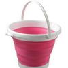 Portable Foldable Water Bucket with Lid - Silicone Plastic for Outdoor, Car Wash, Handheld Use