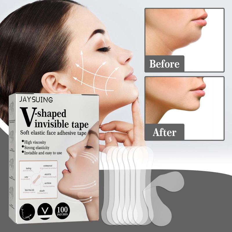 100Pcs Anti-Wrinkle Sticker Silicone Reusable Face Forehead Neck Skin Care Lifting Patch Breathable Sticker Lifting Tighten Tool