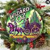 Vintage The Wizard Of Oz Retro Metal Tin Sign Classic Movie Characters Dorothy Tin Man Scarecrow Lion Round Wall Art Decor Tim