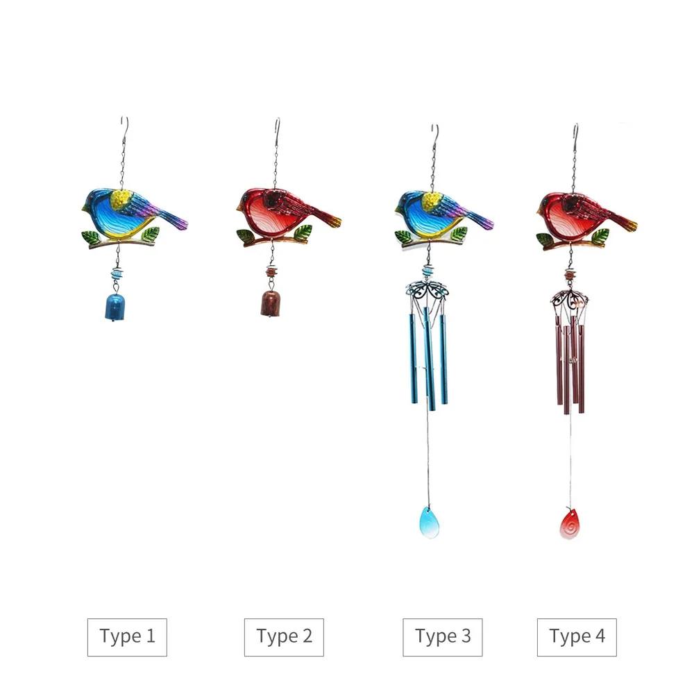 Garden bird wind chime bird shaped glass bell music wind chime garden courtyard decoration