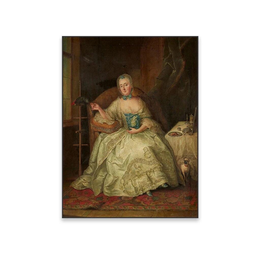 

Ренессансный постер, портретная картина маслом, печать герцогини Элены Кристианы Трухсесс фон Вальдбург, портрет, холст, декоративная картина 21cm×30cm NoFrame