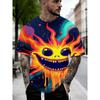 T-shirt da uomo con stampa grafica 3D retrò - Perfetta per l'uso quotidiano e le vacanze