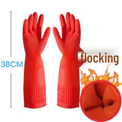 JingJingRS Fleecegefütterte Lange Gummihandschuhe