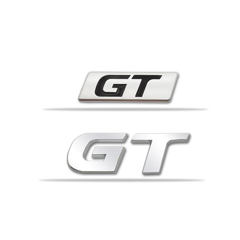 FRL1 Adesivo per Auto 3D Logo GT Emblema Metallico Distintivo Decalcomanie Per 206 207 307 208 2008 RCZ GT Polo Golf 5 7 Passat B5
