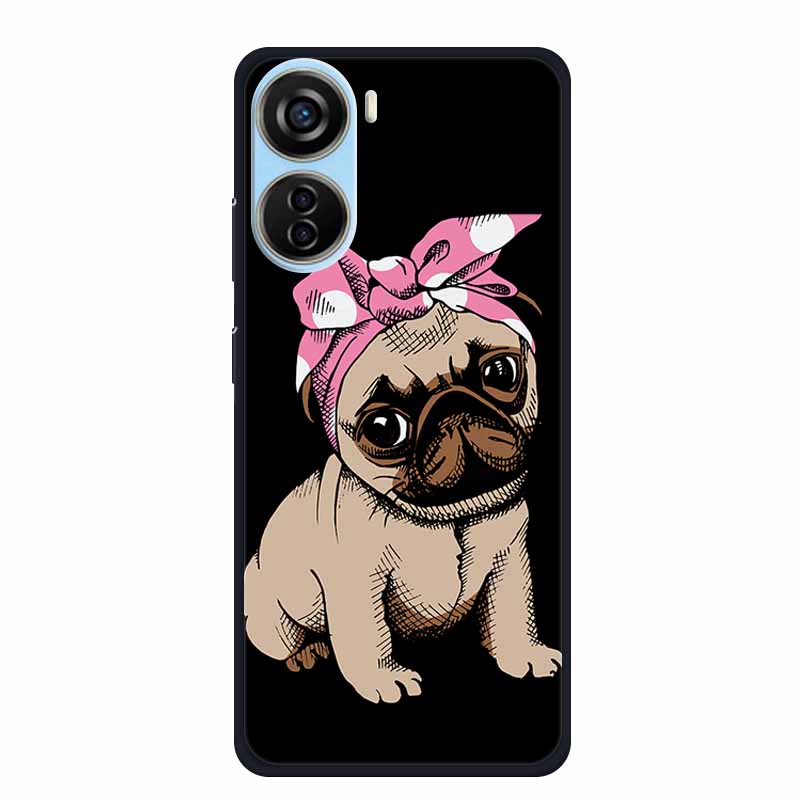 Schwarze Silikonhülle für ZTE Blade V50 Design 5G Libero 5G IV V41 Vita Axon 40 lite Handyhülle Cartoon Katze Weiche Rückseite Hülle