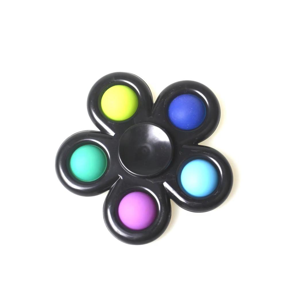 Non-Toxic Fidget Spinner Sensory Pops Finger Toys Tie Dye Simple Push Bubble Hand Spinner For Adhd Autism Anxiety Stress Relief Gifs