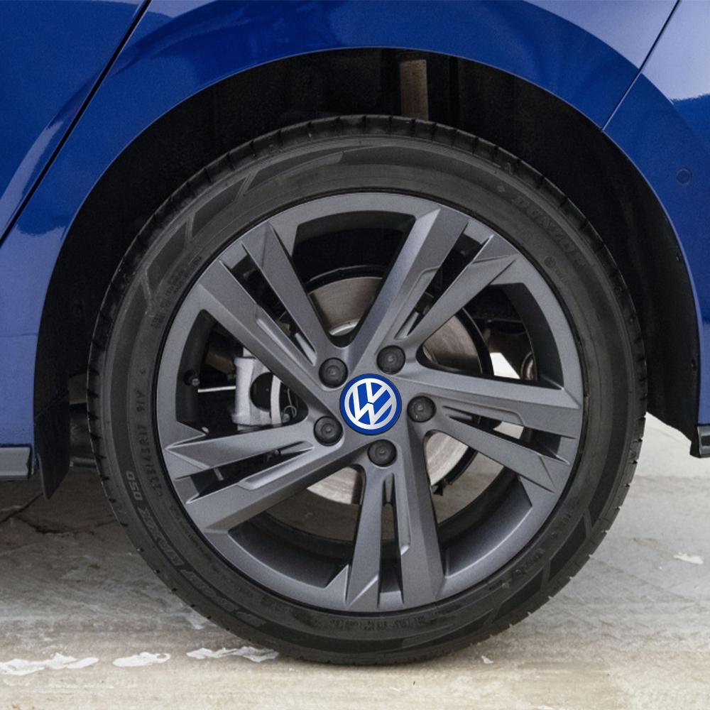 Pour VW Volkswagen Jetta MK5 Golf 4 pièces Pour Volkswagen VW 70mm 80mm 90mm 100mm 120mm Emblème de Voiture Cache-Moyeux Badge Autocollant