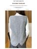 Women's Autumn Winter 100% Wool Knit Vest Sweater - Chic Sleeveless Layering Gilet