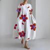 IHUASU 3D Lingering Hemp Crafted Short Sleeve Women's Dresses