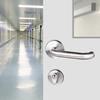 Stainless Steel Aisle Handle Lock Door Lock Kit for Fire Emergency Exit Corridor