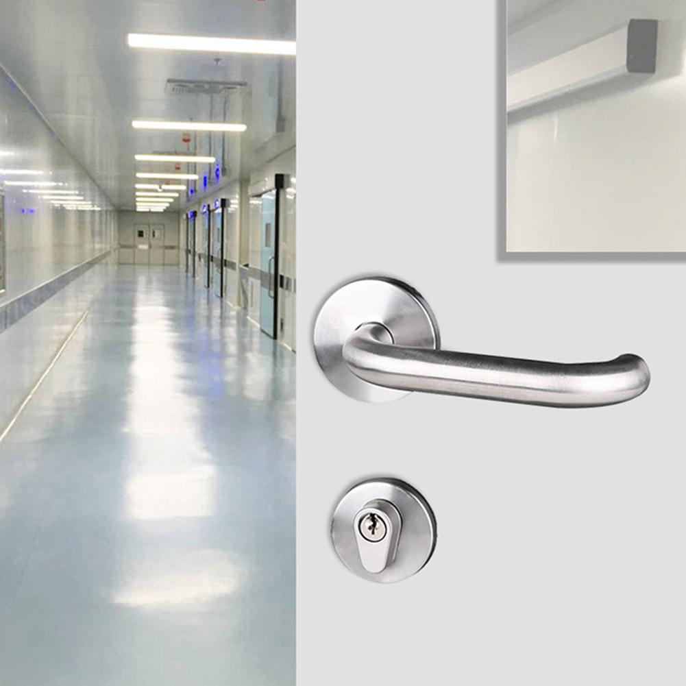 Kit de blocare a ușii pentru mâner de culoar din oțel inoxidabil pentru coridorul de ieșire de urgență în caz de incendiu