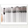 24 pieces Paint Brush Set for Watercolor Acrylic Gouache Oil Painting Nylon Hair Aluminum Tube