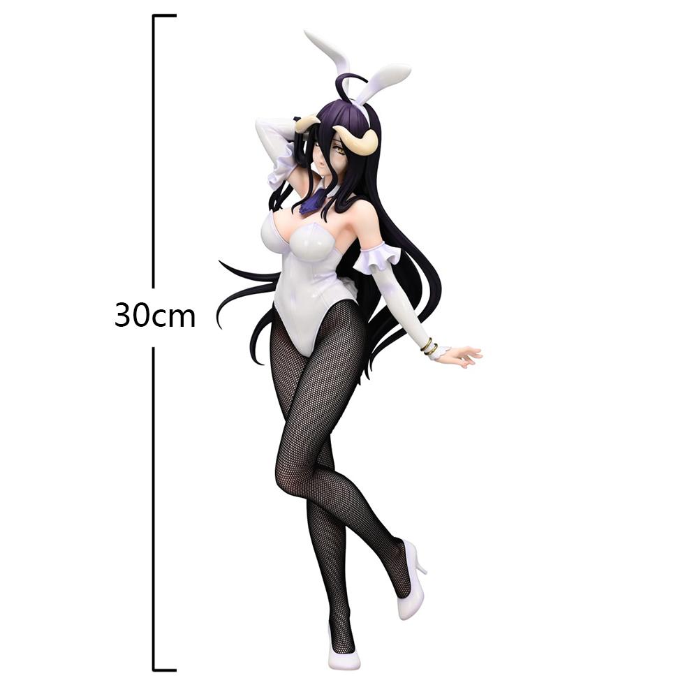 

30cm Anime Figure Albedo Sexy Bunny Girl Standing Action Collectible Adult Model Doll Boy Gift PVC pose Poseable Articulated Scale Detailed Movable 30CM