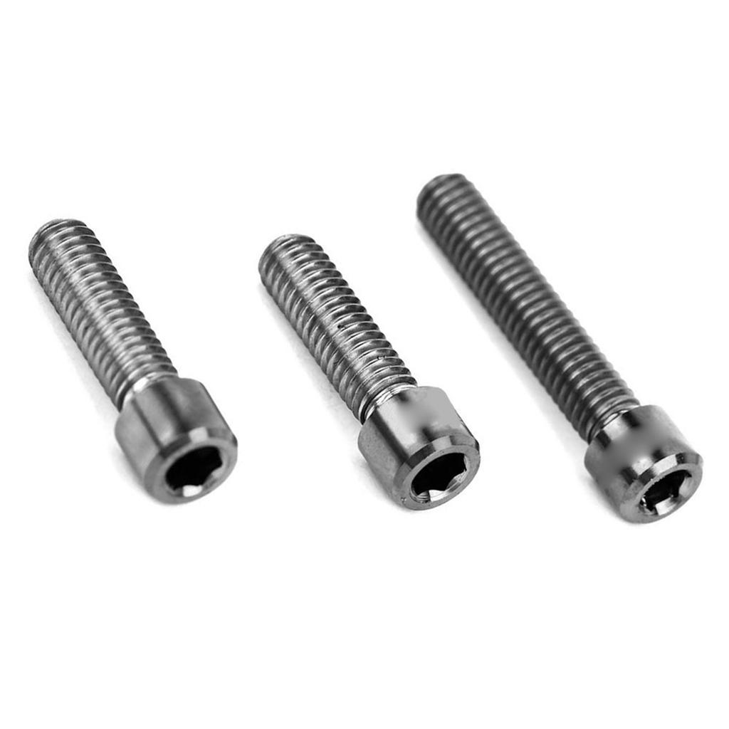 3 Pcs Titanium Alloy Steering Stem Handlebar Rear Dial Screws Bolts Set for Road Bicycle Accessories