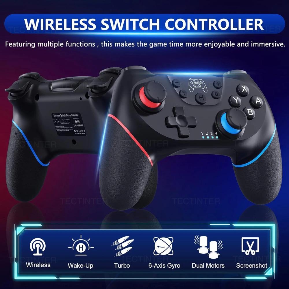 Bluetooth-Compatible Wireless Controller for Switch 2 & Switch 1 & Oled Console Gamepad Android PC Joystick Controle with 6-Axis