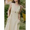 Mishow Women's Drawstring Sleeveless Maxi Dress