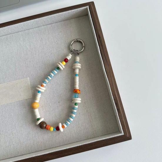 Mobile Phone Lanyard Stable Hanging Buckle Strong Anti-Fall Safety Travel Mobile Phone Chain Handmade Colorful Beads Bag Pendant Lanyard