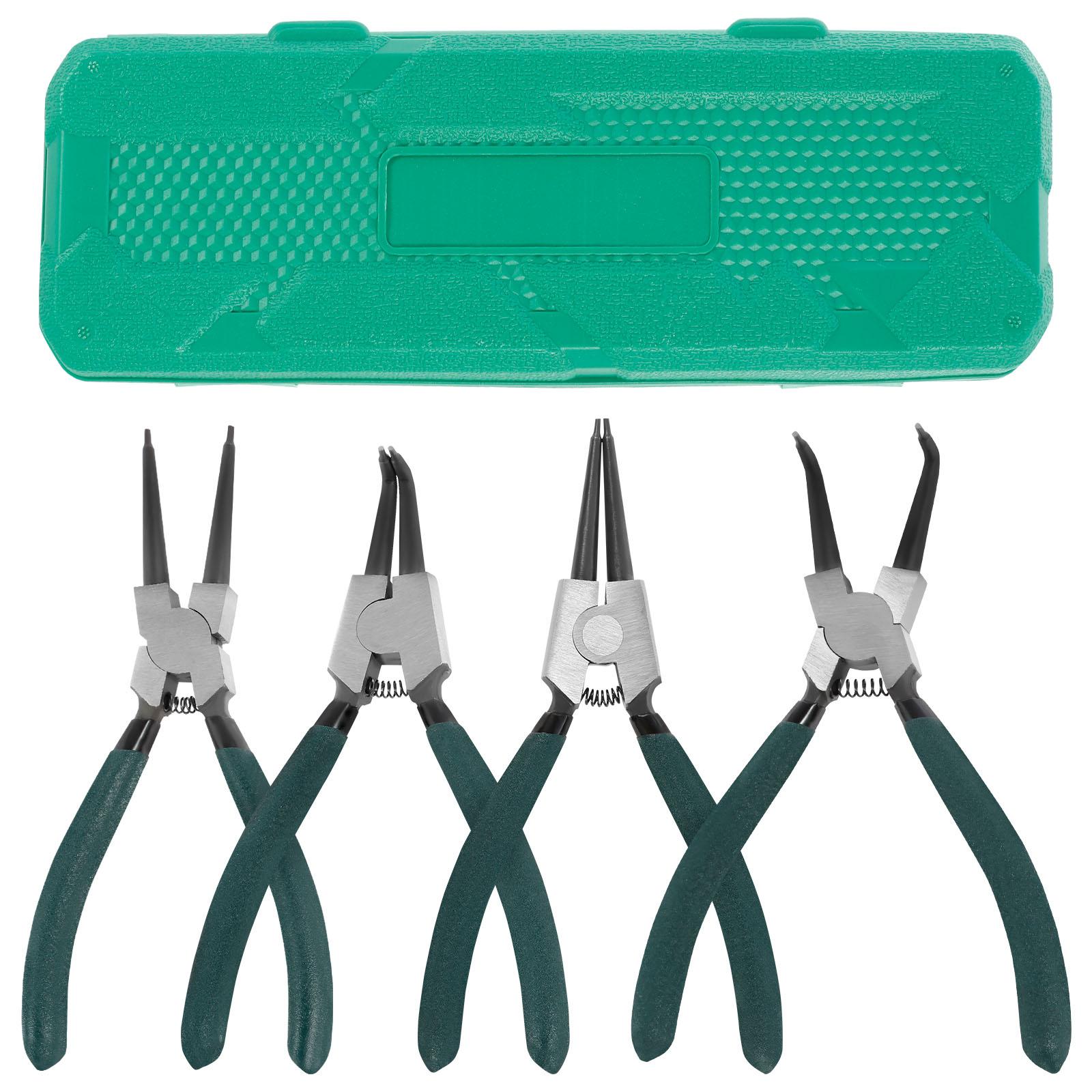 4Pcs Snap Ring Pliers Set Lock Ring Circlip Pliers for Snap Ring Removing Tool Installing Puller Locking Rings Shafts Hand Tool