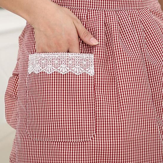 Cooking Apron Sleeveless Shoulder Strap Double Layer Anti-oil Kitchen Women Cleaning Apron Daily Use