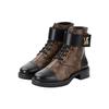 Louis Vuitton Lv Wonderland Monogram Canvas Combat Boots Brown Women's 1A2Q3I