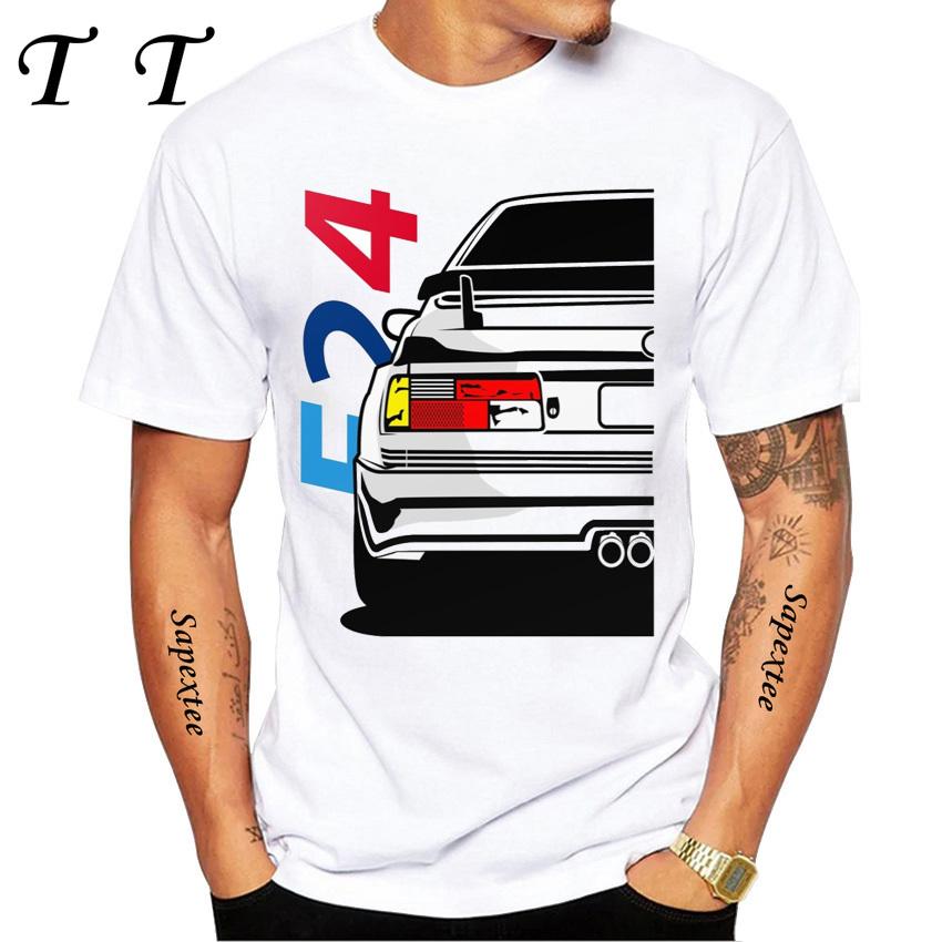 New Summer Men Short Sleeve Drive The Classic Germany EUDM - E34 M5 - X5 E30 Cars Evolution Retro T-Shirt Boy Casual White Tees